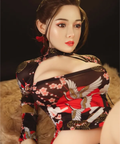 Kennedi Long curly hair Sex Dolls For Sale Red high heels TPE 158CM Floral tight skirt Small chest Buttocks
